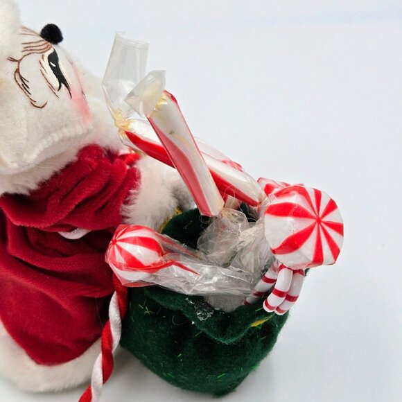 Annalee 2005 Mouse Santa Peppermint Sticks Christmas Figure Candy Read - Picture 14 of 16